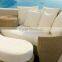 Rattan Lounge Chair palm style - Rattan single Sofa with footrest