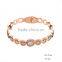 Rose Gold Shell and Diamond Stainless Steel Bangle
