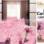 Jacquard home textile imitated silk woven 7 pcs rayon silk bedding set