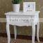 Unique design beautiful white cheap small MDF tea table / bedside table / phone table/storage table with long legs