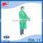 Non Woven White/Blue/Red/Green/Yellow disposable Lab Coat With Hook and Loop