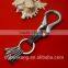 Endurable hk100 handmade leather keychain with superbig carabiner