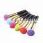 OEM New Fashion foundation&BB cream makeup powder puff brush,strong suction powder sponge cosmetic puff with handle