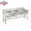 stainless steel AISI201 Triple Sink Bench