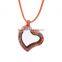 26.3*32mm New Design Colorful Heart Floating Diamond Jewelry Chains Locket