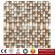 IMARK Mixed Color Marble Mosaic Tiles with Electroplated Coated Glass Mosaic Tiles(IXGM8-038)