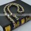 316 L stainless steel jewelry two tone byzantine chain necklace