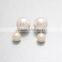 Wholesale China Silver Front And Back Double Pearl Stud Earrings