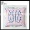Seersucker Monogrammed Pillow Cover