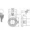 Selector Switches with Key Release,high quality stainless steel lock,3 position key switch 12V