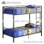 Metal Heavy Duty Adult Iron Steel Double Bunk bed for school dormitory or army or hotel and camp