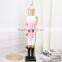 Pink christmas decorating wooden life size nutcracker