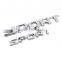 Plastic chrome letter sports car badges and emblems