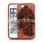 Luxury Exquisite Holy Ganesha Engraving Real Rose wood phone case two parts for Iphone 6