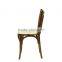 Best price vintage square back armless french style dining table and chair