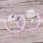 Silver Plated Quartz Stone Connector Druzy Bracelet, Rose Quartz Stone Beaded Bracelets