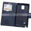 High Quality mercury goospery leather case for Note4, Newest Shockproof Credit Card Slots Case