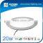 Indoor aluminum housing Dia300x14mm embedded installation 20W round flat led panel light