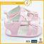 Fancy lovely new design baby girl cute pink color cheap leather sandals