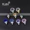 Dark Green Zinc Alloy Chrome Finish Faceted Drawer Crystal Glass Knobs