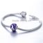 D148g enamel 925 charm purple beads,women european bracelet charm
