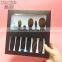 Newest Wholesale 6Pcs High Quality Rose Black Handle Foundation Toothbrush Oval Makeup Brush Set