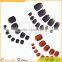 24 PCS Women Ladies Home Salon Matte with Metallic Edge French Style False Artificial Nail Art Tips Decorations