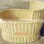 hand made white baby wicker basket