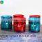 red painted glass votive candle holder with gift box