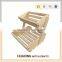 Multi-function 2 tier wooden fruit basket display rack