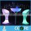 Factory directly sale 60*60*110cm LED Cocktail table with Remote