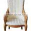 MD-2204-01 Antique Reproduction Single Chair With White Velvet