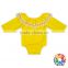 New Style Fan-like Design Baby Romper Solid Color Middle Sleeve Tassel Girls Rompers