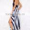 women dresses 2016 top quality latest design stripe fashion boutique dress