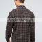 Custom New Design Long Sleeve Mens Pre-Shrunk 100% Cotton Longline Grid Check Print Comfort Fit Casual Shirts