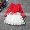 2016 Year Autumn And Winter Printed Long Sleeve Girls Deess Fashion Kids Dress
