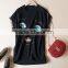 Sweat girl face lace short sleeve t shirt