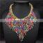  express tassel resin plastic beads multicolor statement necklace jewelry