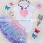 Newborn Infant Baby Girl necklace+Romper+bracelet Bodysuit Tutu Flower Clothes Outfit Set