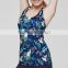 Women summer digital prints vest strap tie fitness tops sports custom tank top