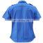 Men's Light Blue PolyCotton Short Sleeve Work Shirts With Epaulet