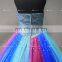 AUW2001 Real Photo Custom Made Sweetheart Beading Colorful Tulle Tube Long Prom Dress