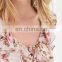 CHEFON Ruffled floral chiffon fashion blouses for young models summer
