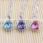 925 Silver Dream Water Droplet Austrian Crystal Pendant Necklace Silver Jewerly