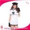 White Adult Police Cop Uniform Fancy Dress Costume Cosplay Wholesale Sexy Tube Policewoman Costumes