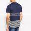 two color mens blank cut and sew t-shirt
