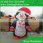 Christmas inflatable party animated lights up penguin in hat & carry candy cane decorations