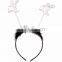 Bright powder halloween flashing bat pattern headband with spring decoration