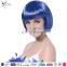 Styler Brand women 10 inch bob hair wig Christmas makeup short straight purple wig