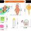 China factory funny plastic toy bathtub set bath toys for kids with baby doll